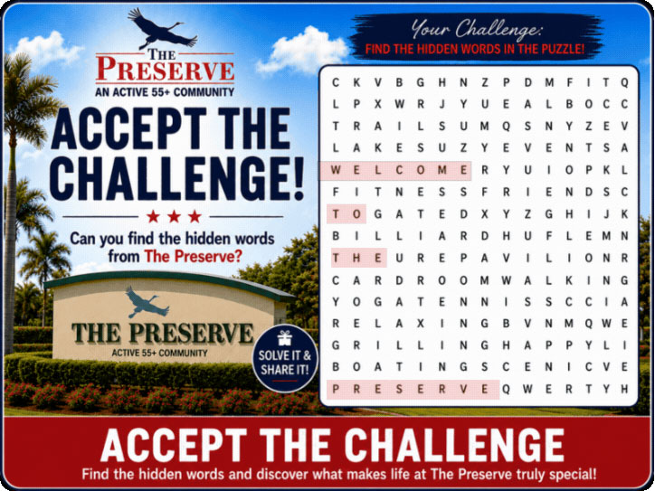Can you find the hidden words from The Preserve?